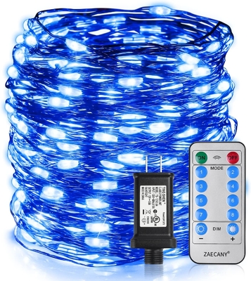 Party Plug In Fairy Copper Wire Lights UL Listed Blue 300 LEDs String Lights 99ft