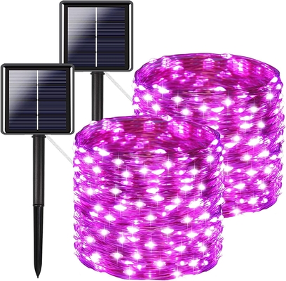 Purple 200pcs LED Solar String Lights IP65 Halloween Decorations