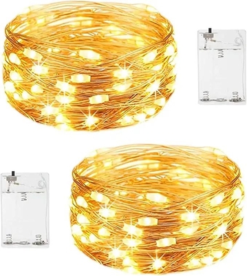 Battery Operated Waterproof String Lights Copper Wire Twinkle Starry Lights for Centerpiece Outdoor Decoration