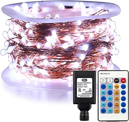 Cool White Dimmable Fairy Lights Plug in 165 Ft 500 LED Copper Wire String Lights with Remote