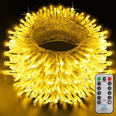 29V Warm White Christmas Lights 8 Lighting Modes Fairy Lights With Remote