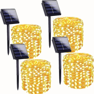 Warm White Solar String Lights Outdoor Waterproof Solar Fairy Lights For Tree Christmas