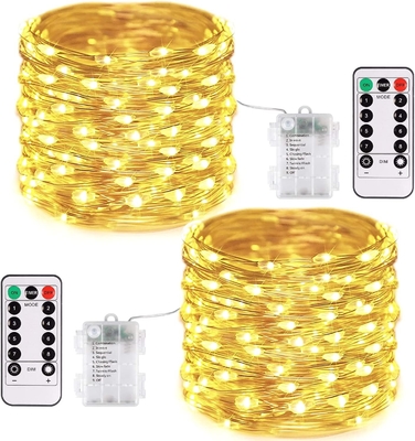Warm White 8 Modes Copper Wire Twinkle Lights For Bedroom Centerpiece Patio Gift Decor