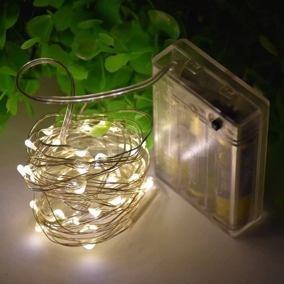 Battery Powered Copper Wire Mini Firefly Twinkle Lights Strip For Garden Festival Decor