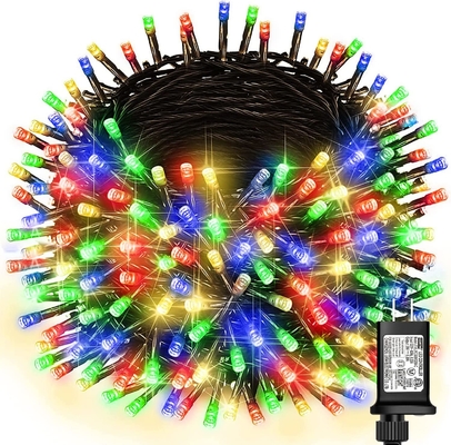 30m Multicolor Christmas String Lights With 8 Modes Plug In Connectable Fairy String Lights