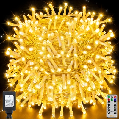6W IP44 Waterproof Christmas Lights Outdoor Warm White Plug In Fairy Lights For House Decor