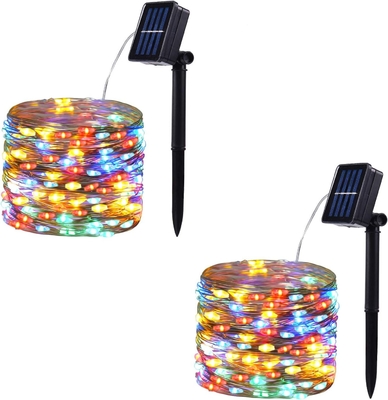 Multicolor 100 LED Solar Powered String Lights 8 Modes Fairy Lights For Garden Patio