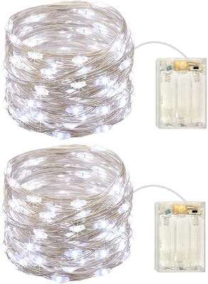 Battery Operated Mini Lights Cold White Indoor Led Fairy Lights with Timer off for Wedding Party Decor