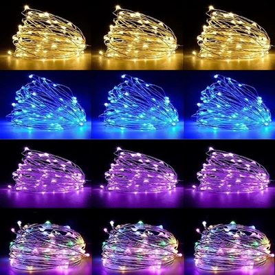 Led Multi-Colored String Lights Waterproof 20 Led Firefly Starry Moon Lights for Bedroom DIY Décor