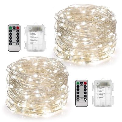 Waterproof White Battery Operated Christmas Lights 500 LED 50m Length