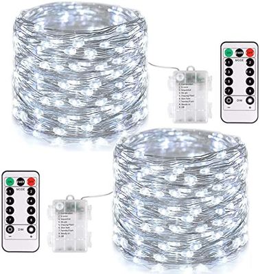 600 LED 60m Remote Control Battery Operated String Lights Outdoor 28V