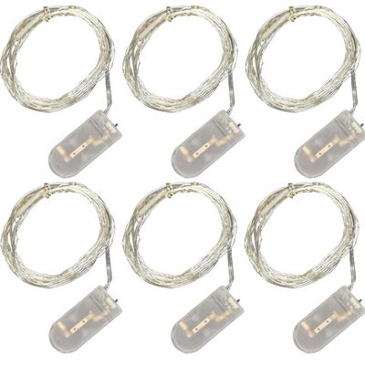 Waterproof 20M Copper Wire Battery Lights 20 LED CR2032 For Decoration