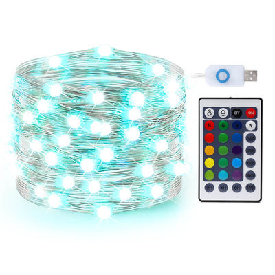 Blue IP65 USB String Lights 150 LED Festival Fairy Lights with 0.5m Cable