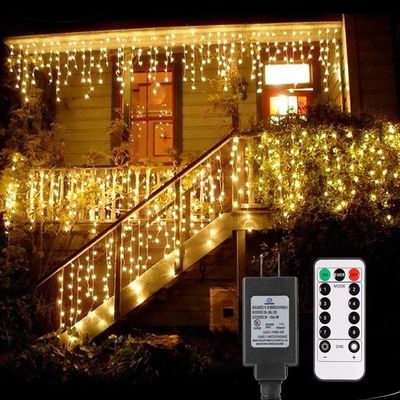 House Decor Indoor LED Icicle Lights 110V 1000 Warm White Fairy Lights 100m Length