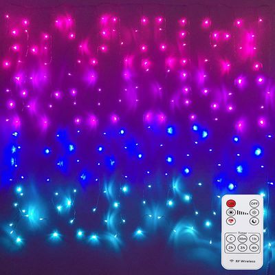 Waterproof LED Curtain Lights 240V 3M Purple Halloween String Lights