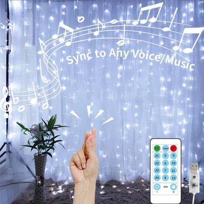 Holiday Cool White Low Voltage Curtain Lights 31V 6M Length 600LM