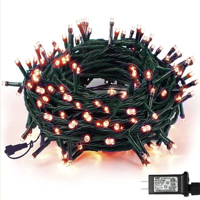 30m Length Green Cable Red LED Christmas Tree Lights PVC 50Hz