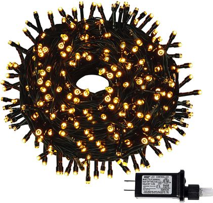 Extendable Christmas Lights 100 LED All Soul's Day Wedding Party Fairy Plug In Yellow