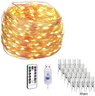 50m Length Copper Wire LED Lights Plug In 240V String Fairy Lights For Bedroom
