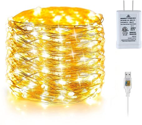 Bright 20M Length Copper Fairy Lights Plug In / Waterproof LED Rope Lights AC 240V