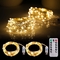 Warm White 100 LED Christmas Lights USB Powered Silver Wire Mandiq String Lights