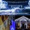 720 LED Super Long Curtain Lights With Remote Control Icicle Style Solar Fairy String Lights