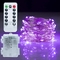 Purple Twinkle Star Fairy Lights Waterproof String Lights Timer & 8 Lighting Modes Wedding Party Decoration