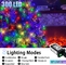 30m Multicolor Christmas String Lights With 8 Modes Plug In Connectable Fairy String Lights