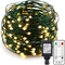 20M Green Copper Wire Lights Remote Control Warm White Led String Lights 200 Led Starry Lights