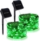 Green Twinkle Star Outdoor Solar String Lights with 8 Modes Waterproof Light for Yard Wedding Party