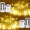 Warm White Battery Operated with Remote Timer Waterproof 8 Modes String Lights for Indoor and Outdoor Decor