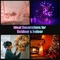 Color Changing Battery Operated Silver Copper Wire RGB String Lights with Remote for Yard Party Decor