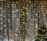 IP44 Window String Plug In Curtain Fairy Lights 6M Wedding 600 LED