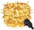 30V Yellow LED Christmas Tree Lights 50Hz 10m Fairy Lights Plug In