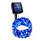 Blue Solar Christmas String Lights 50M Length Waterproof 250MA 28V